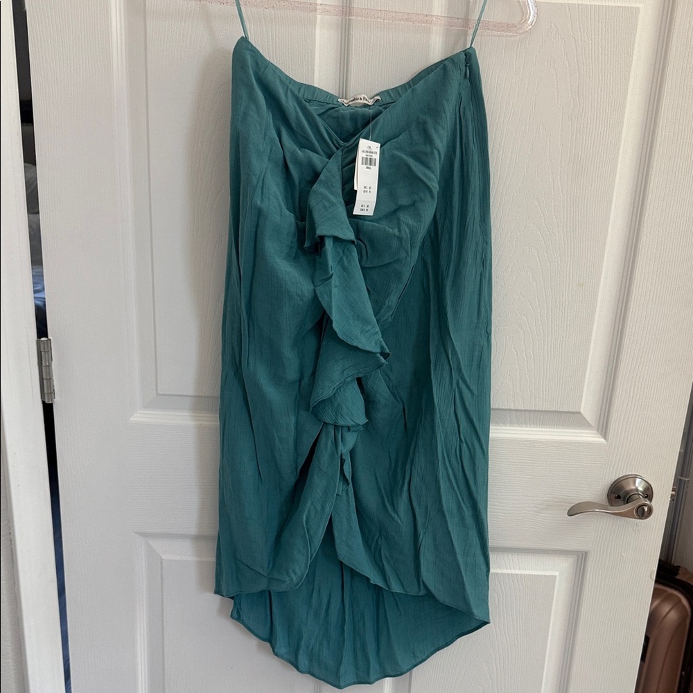 Teal Ruffle skirt